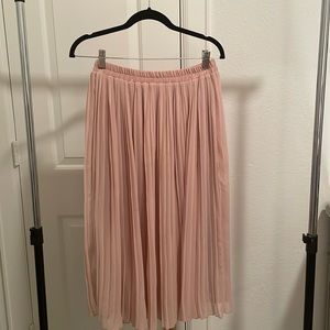 Blush midi skirt